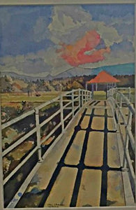 Bretton Woods Bridge watercolor painting