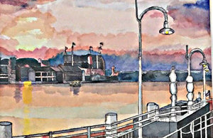 Florida Sunset watercolor painting